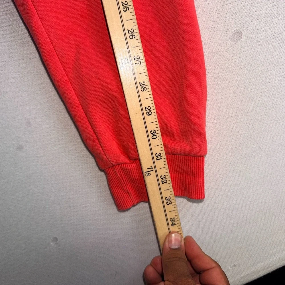 Reebok Hoodie Mens 2XL Red Excellent Logo Pullover Fleece Sweatshirt 16348.